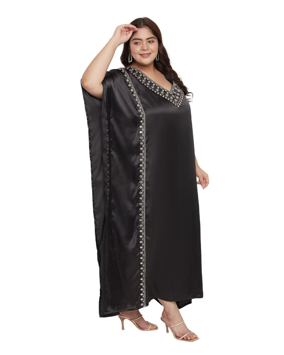 Elegant Lace Satin Gown For Women