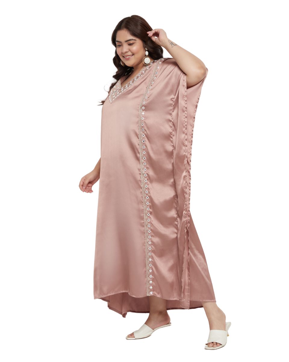 Stylish Light Brown Lace Dress