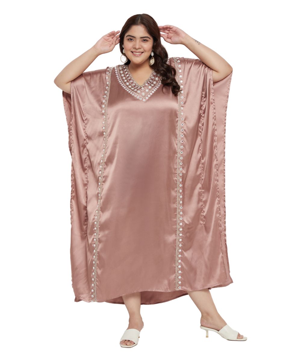 Classic Lace Satin Kaftan