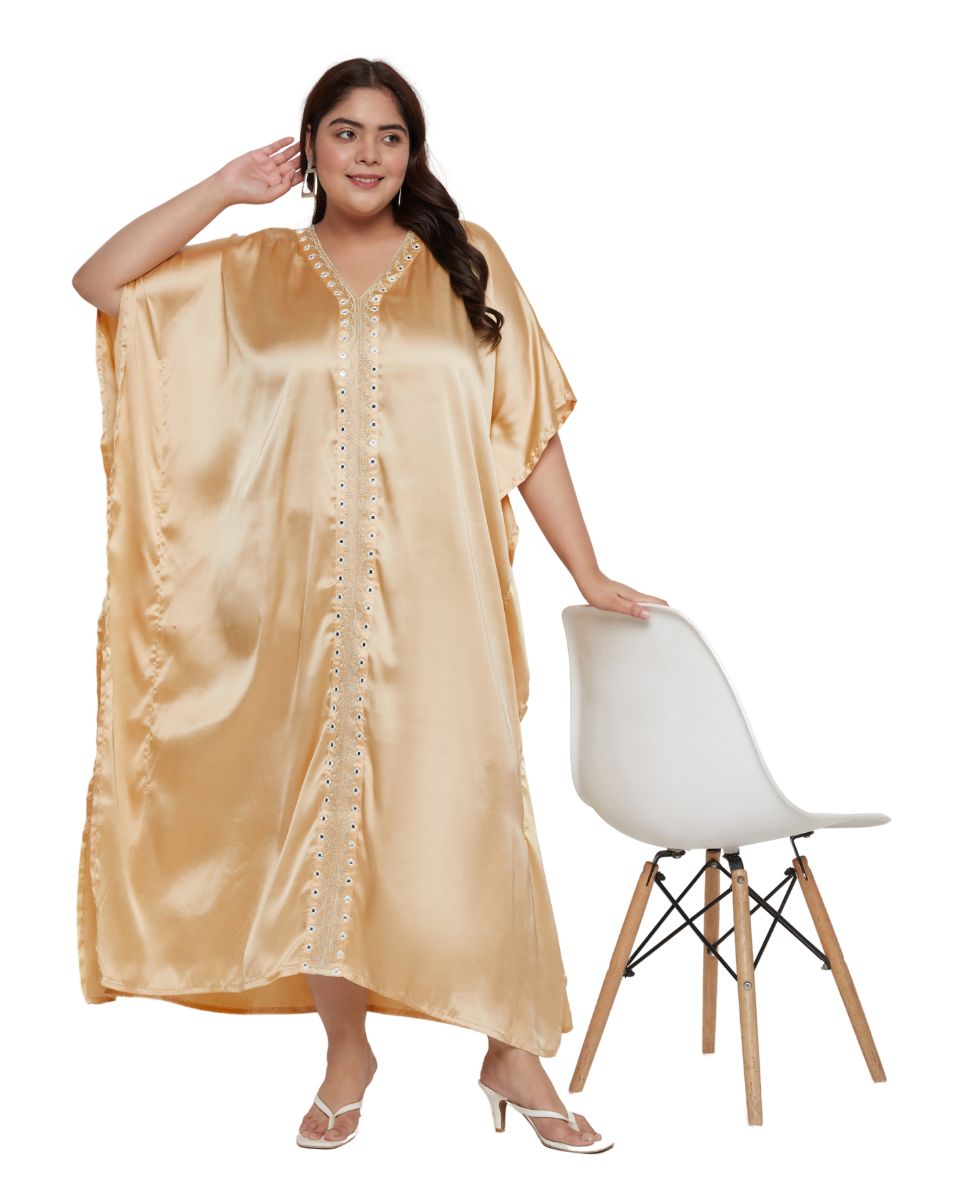 Gypsieblu's Apricot Tan Satin Lace Dress