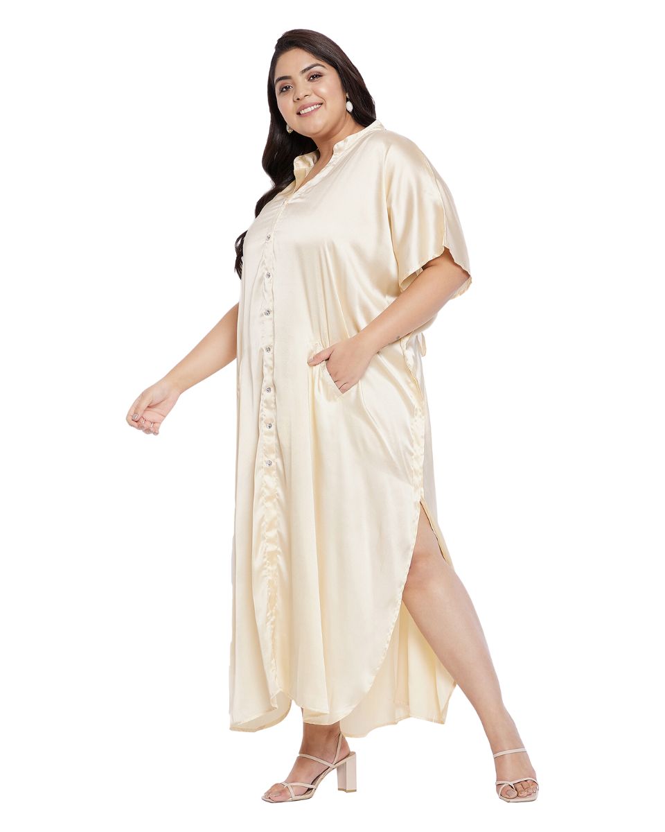 Plus size satin caftan for woman