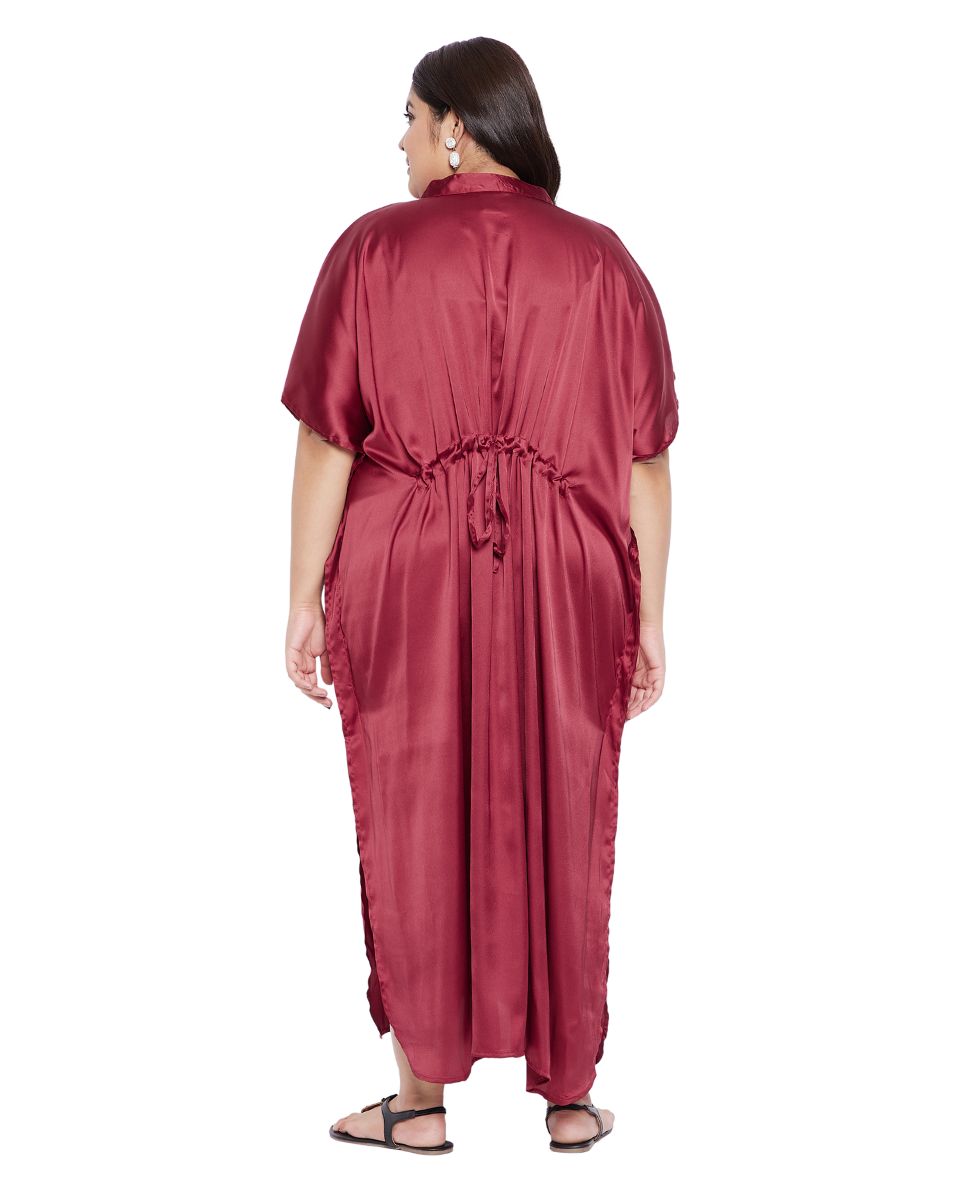 Women satin caftan dress
