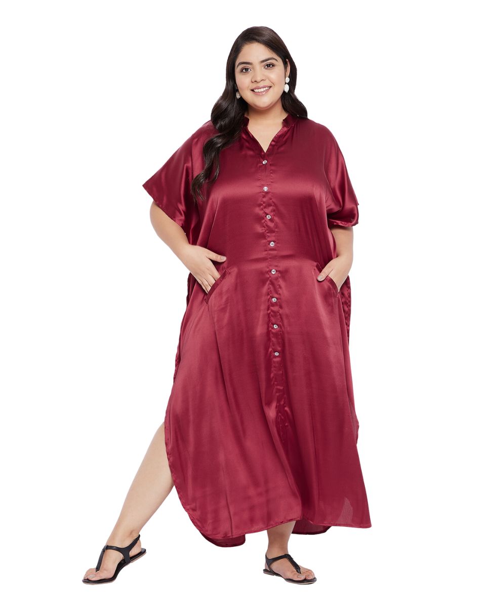 Plus size Satin caftan for woman