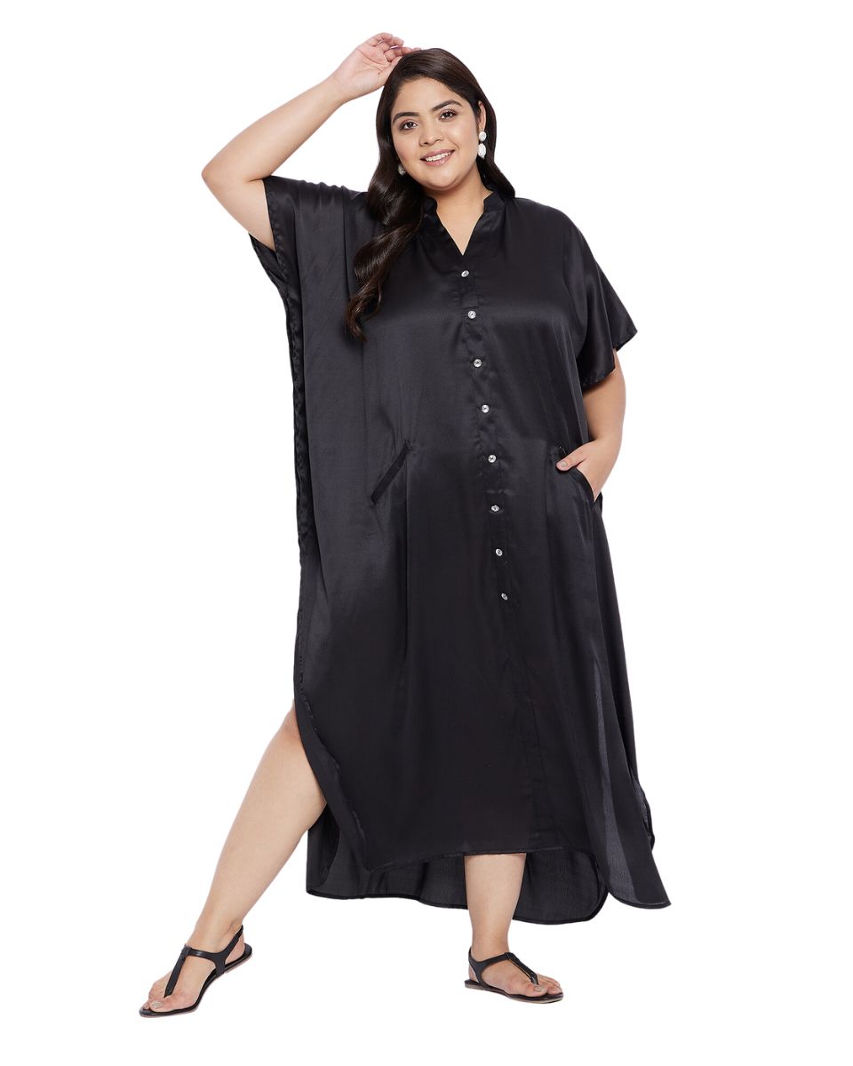 Plus size satin kaftan for woman