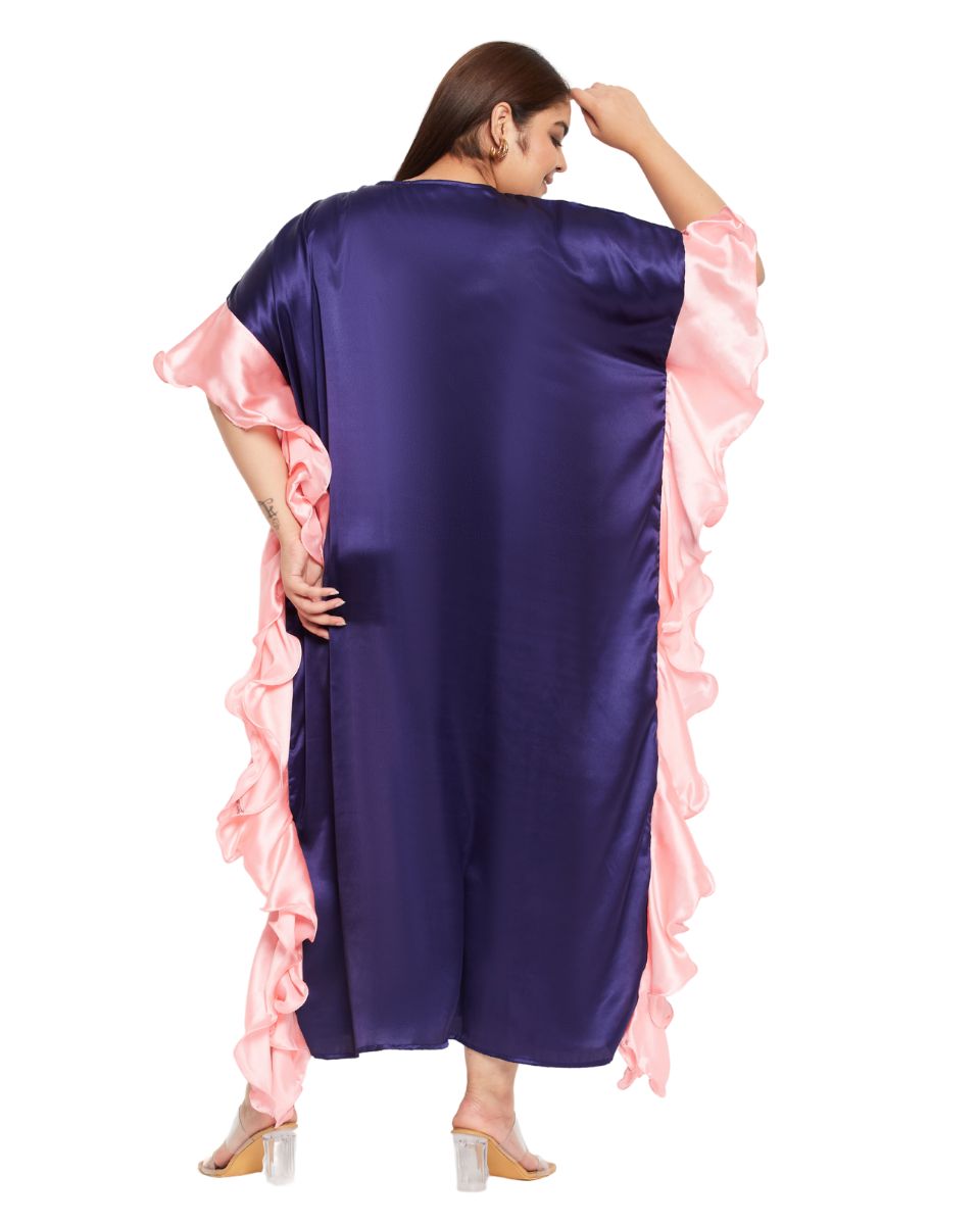 Women's Kaftan Dress in Navy Blue