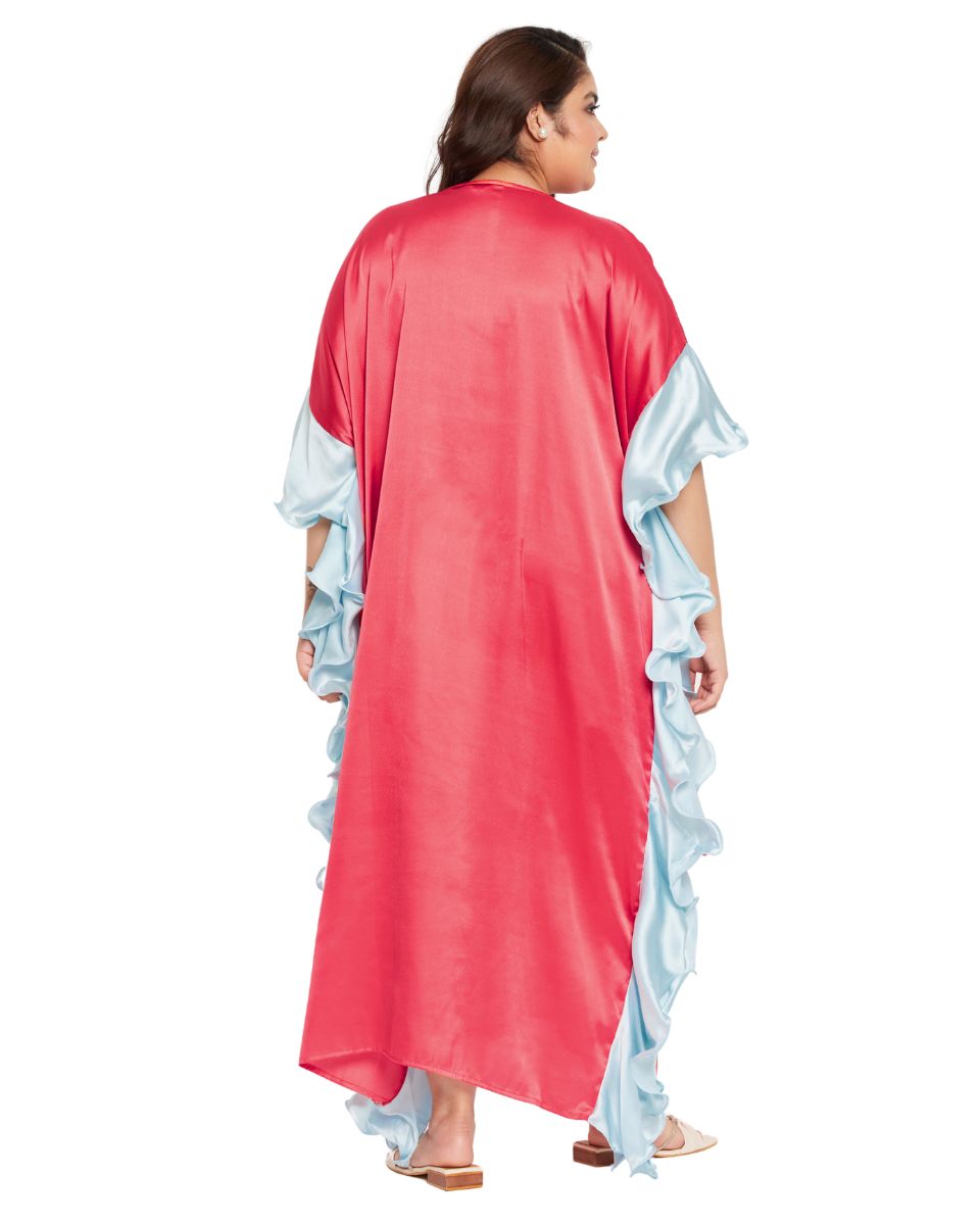 Chic Coral Satin Fashion Wear