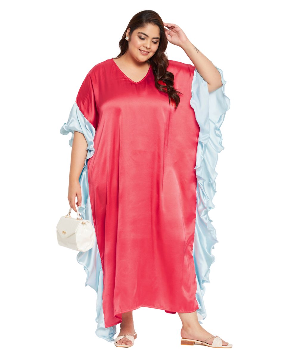 Coral Satin Cocktail Dress for Women