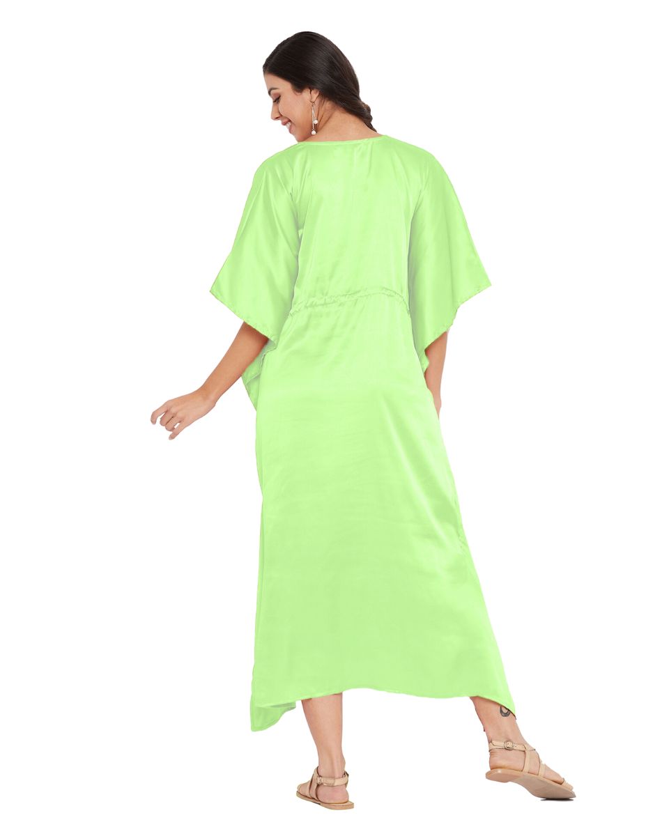 loose satin kaftan
