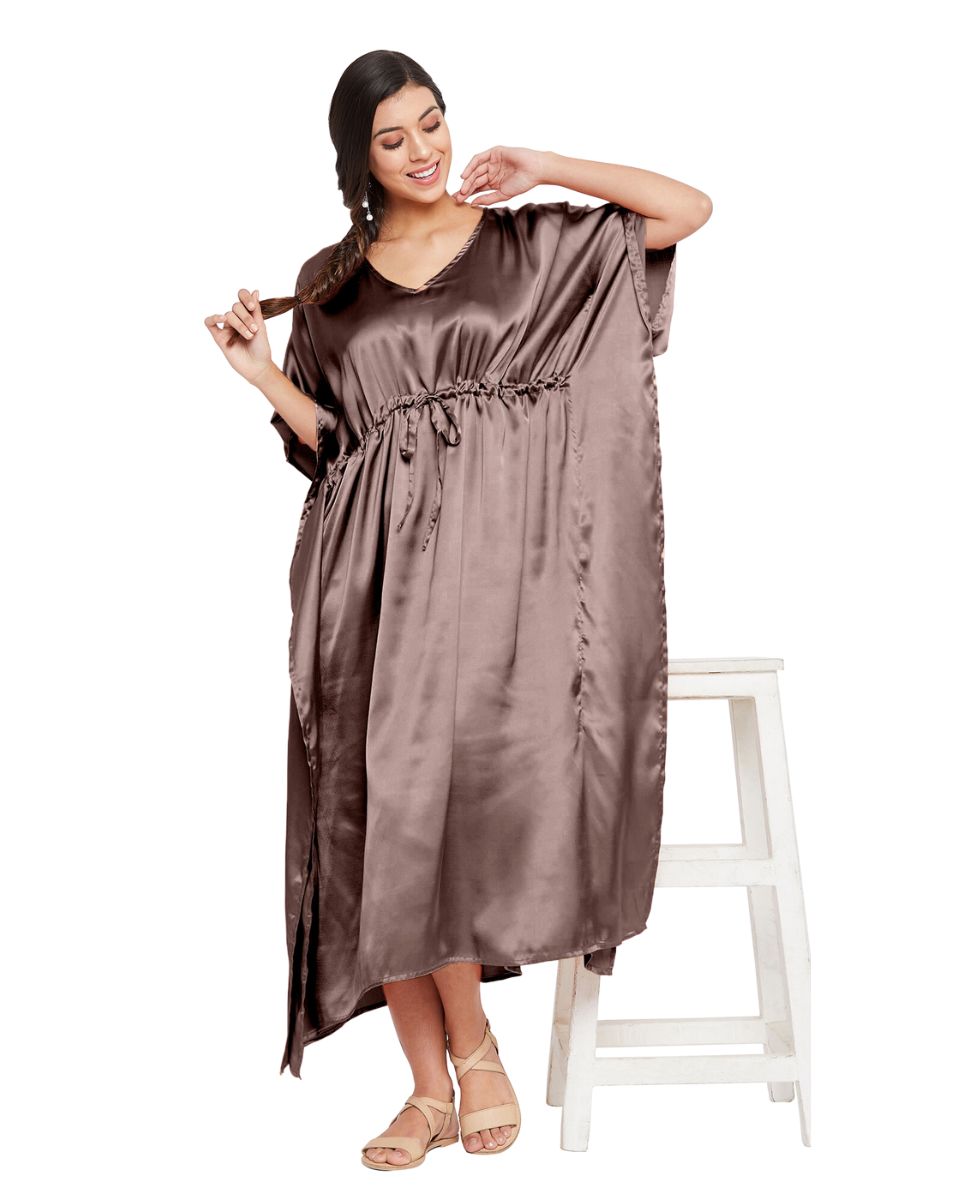 Chic satin kaftan attire for women