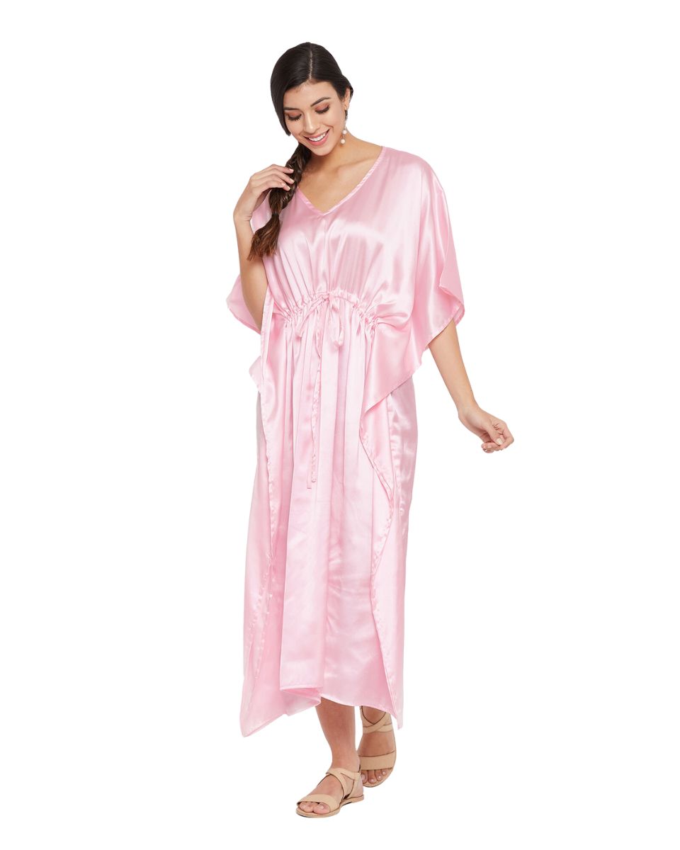 Solid Satin kaftan silk for woman