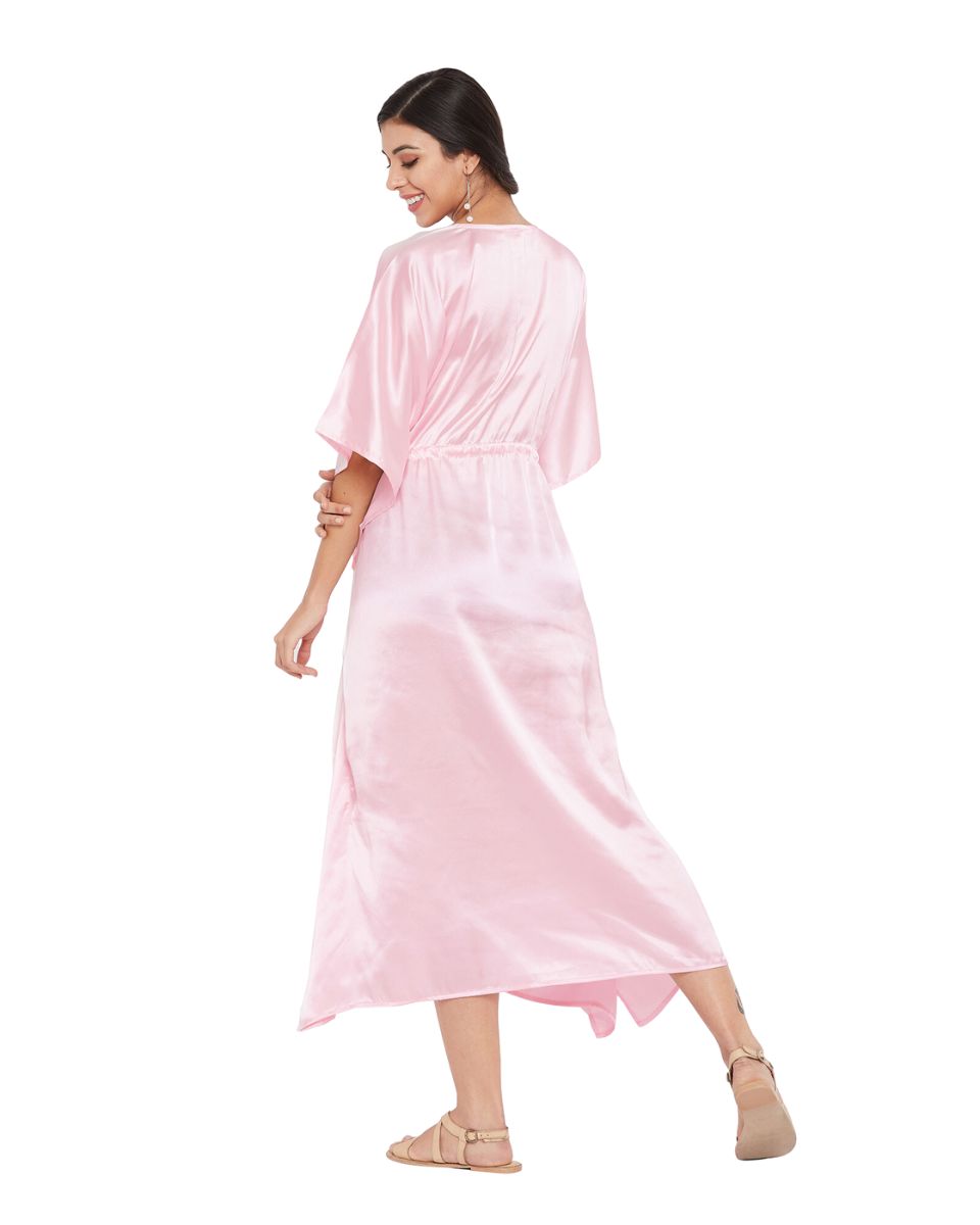Cotton satin kaftan for woman