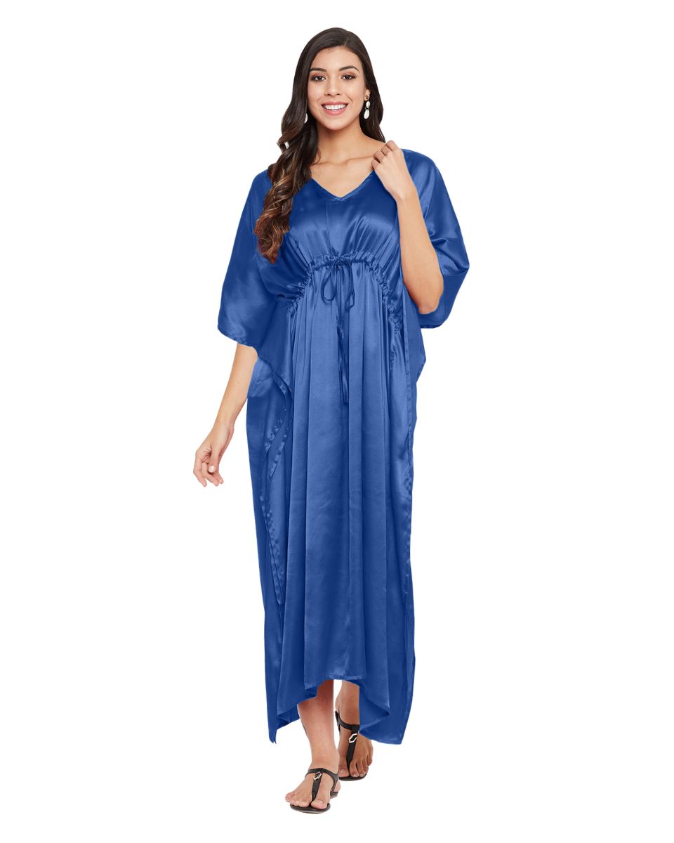 Satin Maxi Kaftan Dress