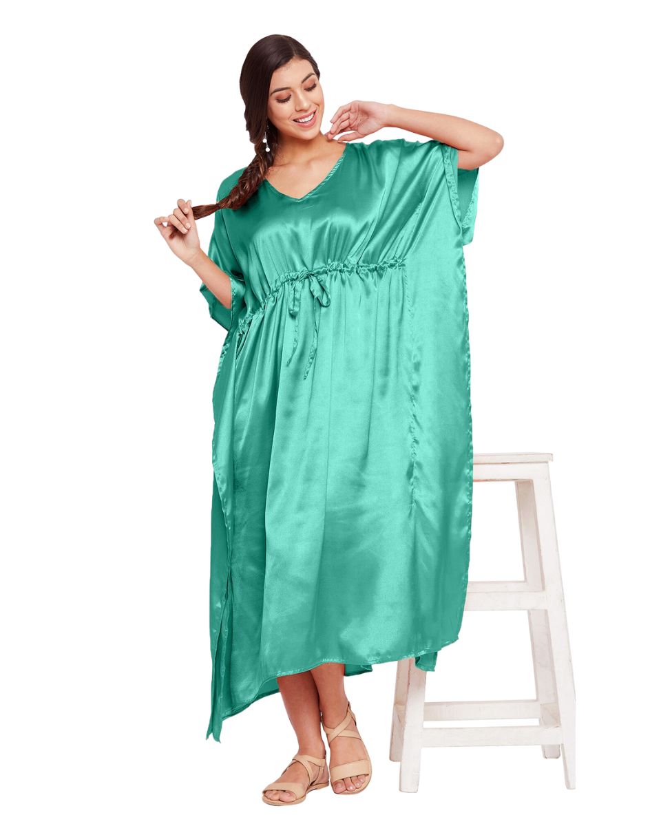 long satin kaftan