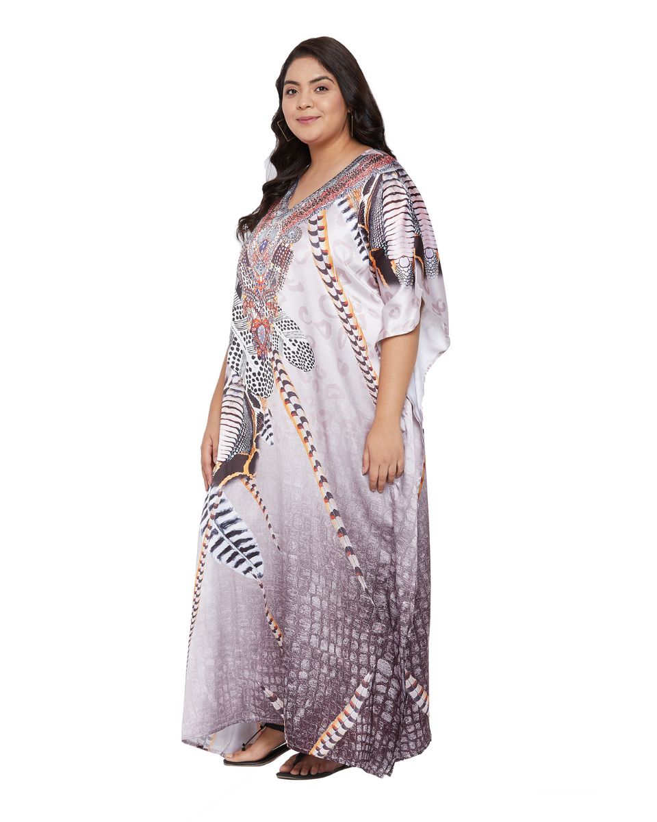 Flowy kimono sleeve maxi kaftan