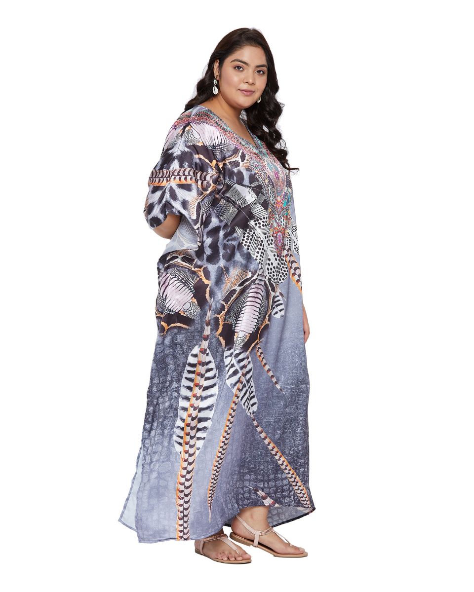 Satin Plus Size Kaftan