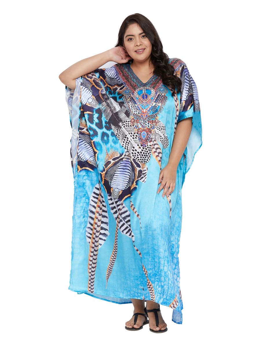 Plus Size Floral Kaftan