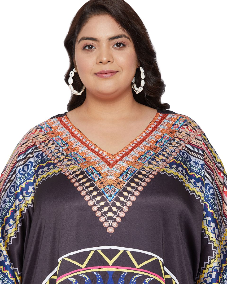 Plus Size Kimono Sleeve Kaftan