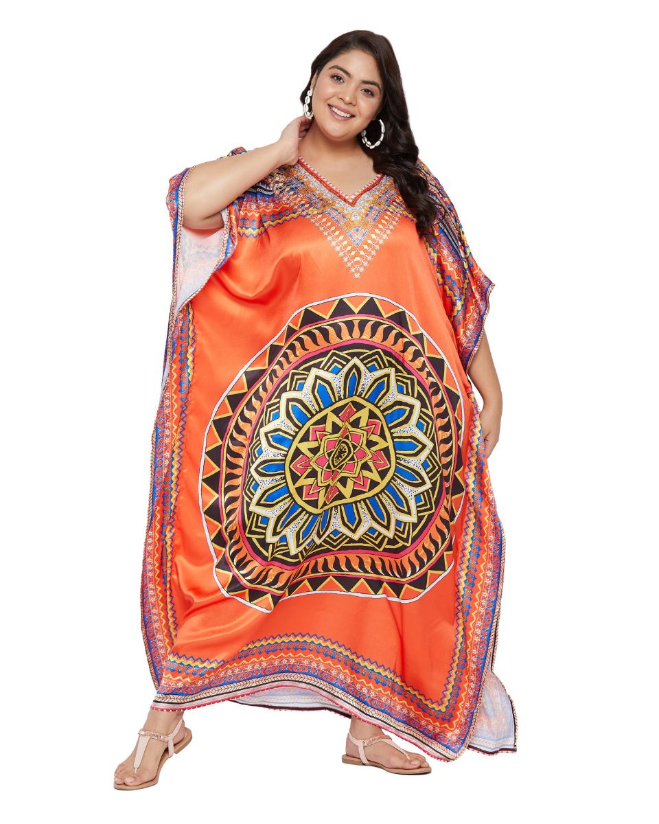 Mandala Pattern Maxi Kaftan