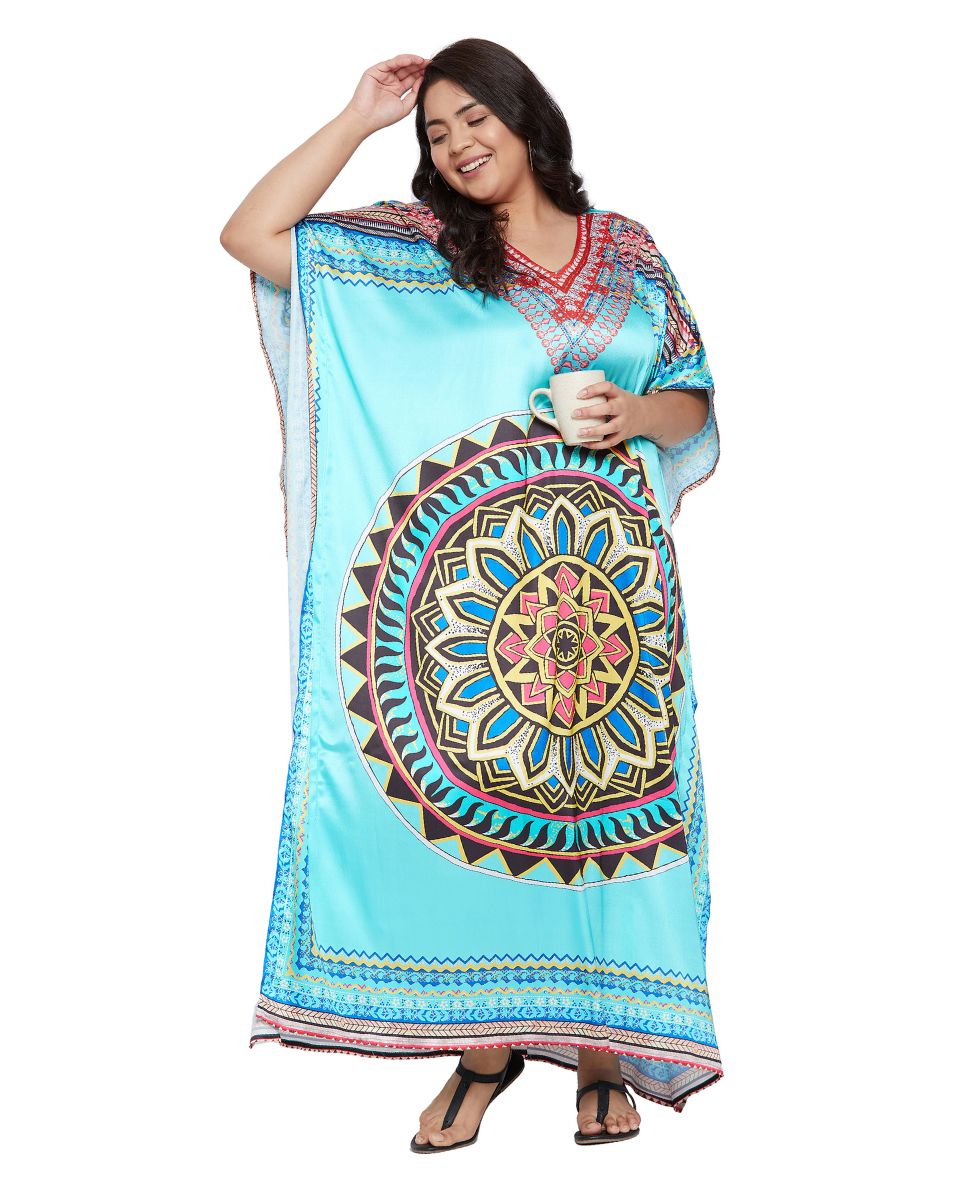 Mandala Pattern Maxi Kaftan