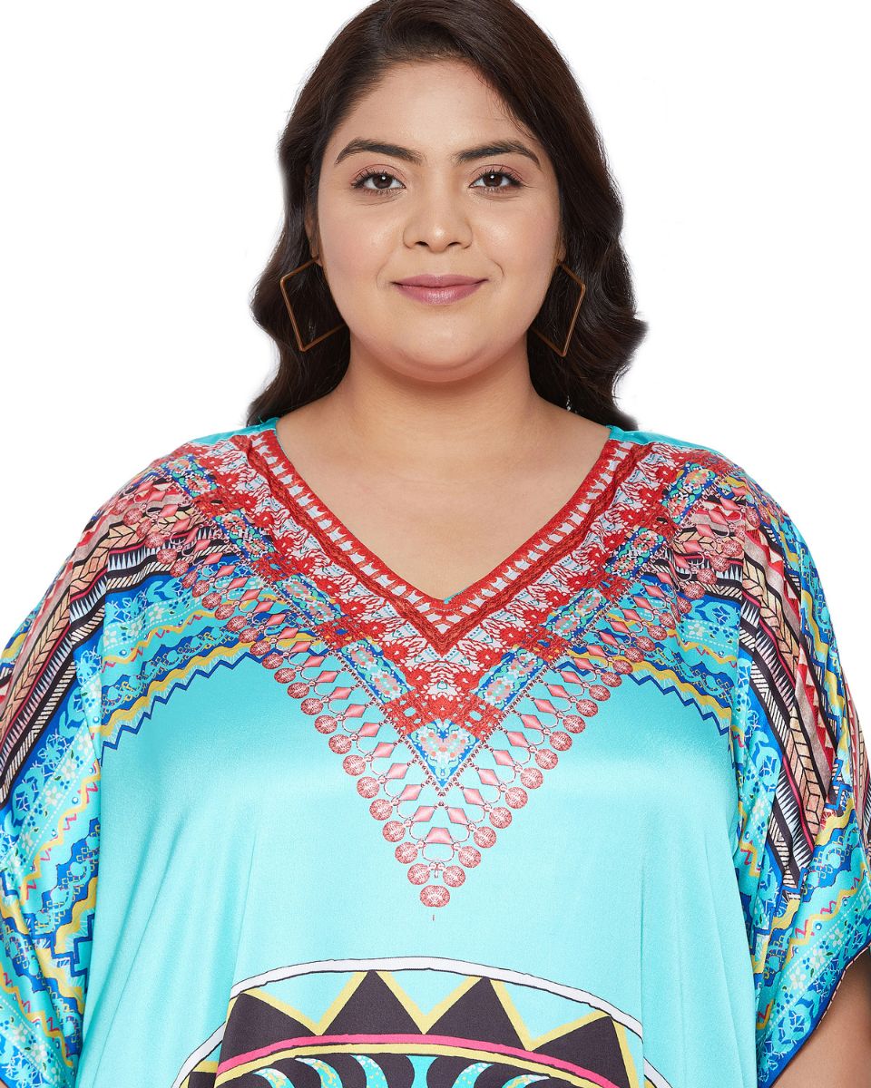 Plus Size Kimono Sleeve Kaftan