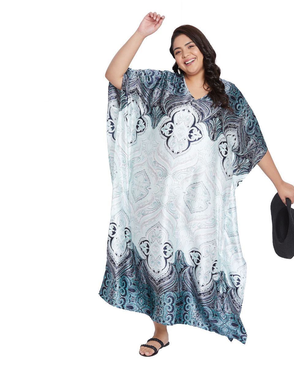 Printed Kimono Sleeve Dress