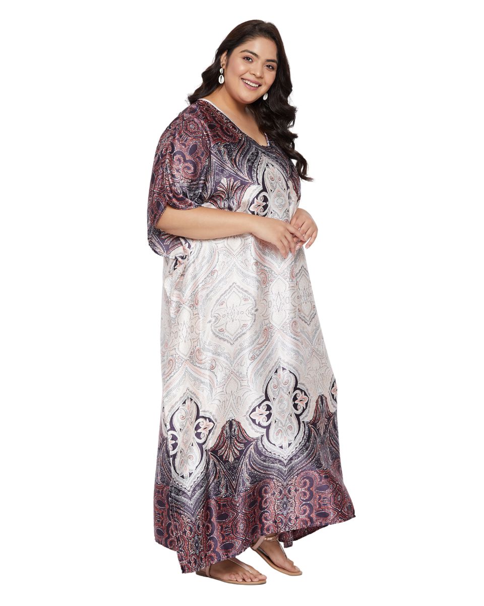 Poly Satin Kimono Sleeve Dress