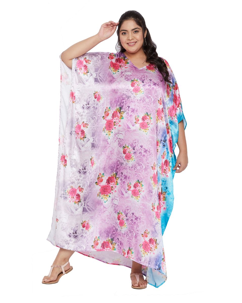 Pink Floral Kaftan for Women