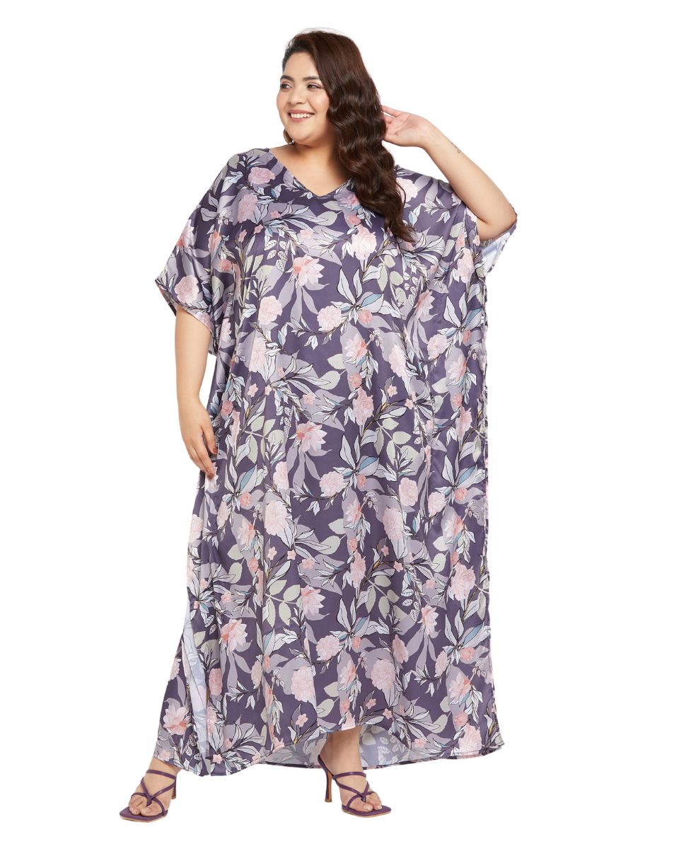 Stylish long satin dress for women