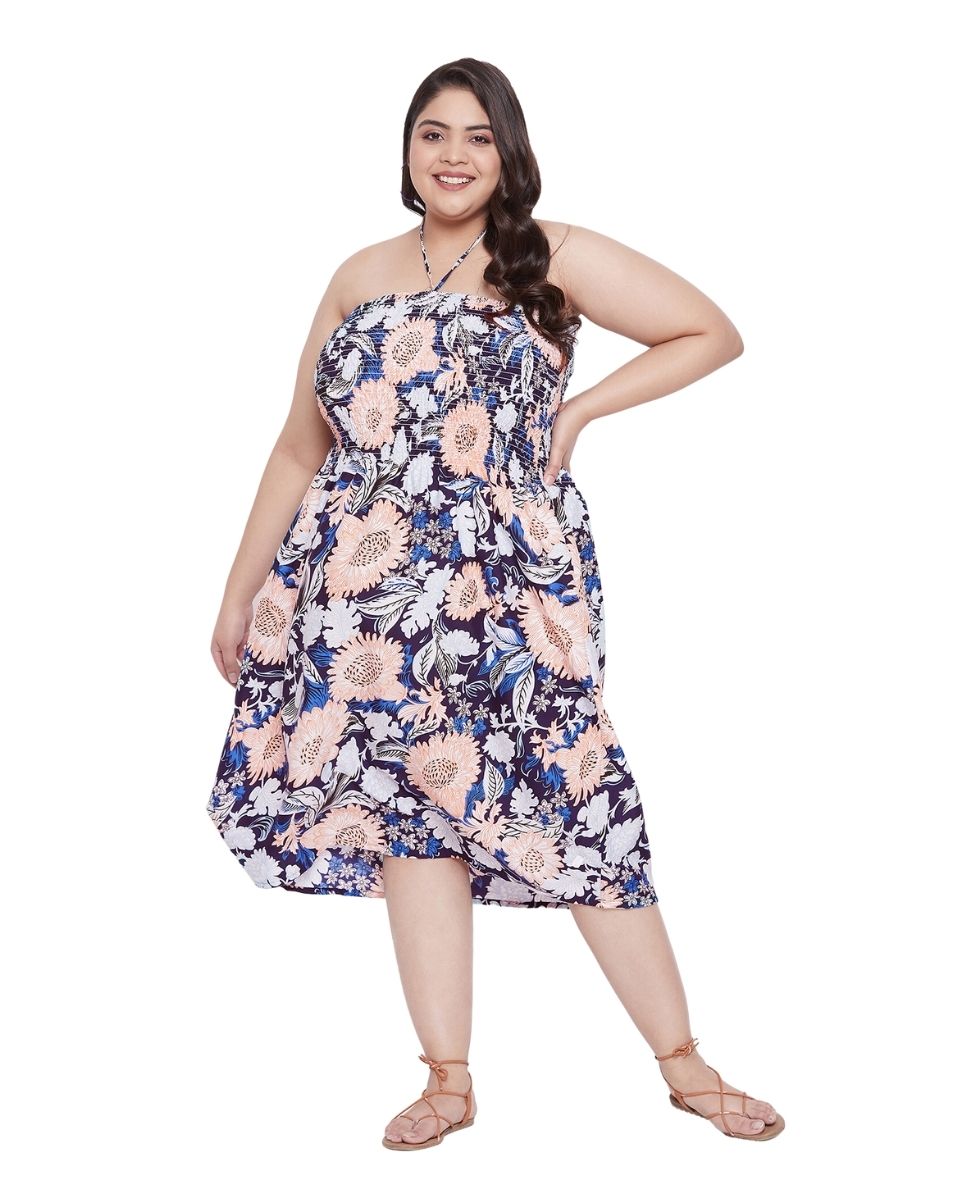 plus size tube maxi dress Plus Size Smocked Tube Tiered Ruffle Hem Dress