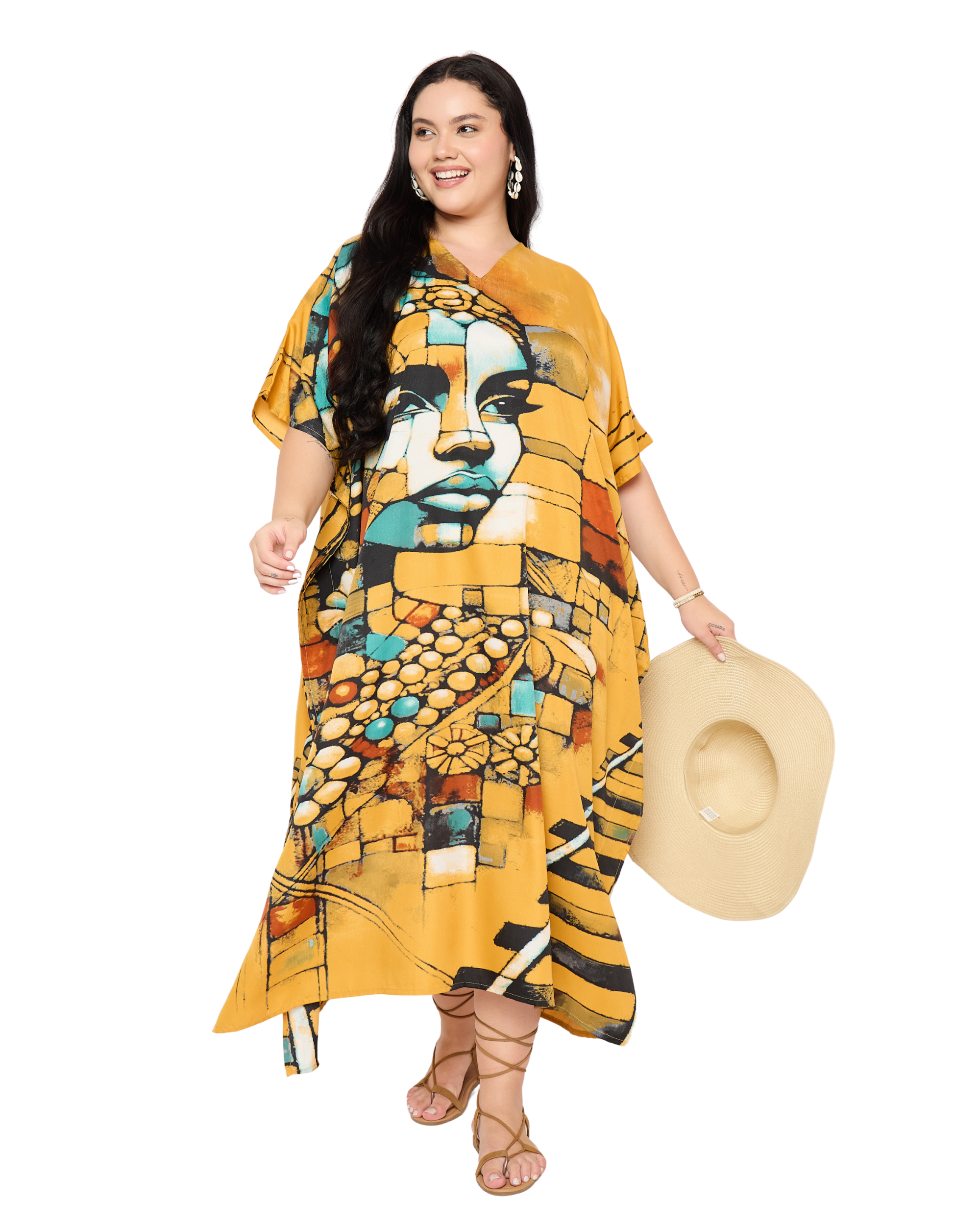 Terracotta Lady Face Print Kaftan: The Viral Fashion Trend You Need