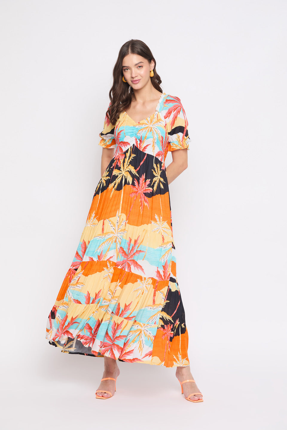 tall maxi dress with sleeves