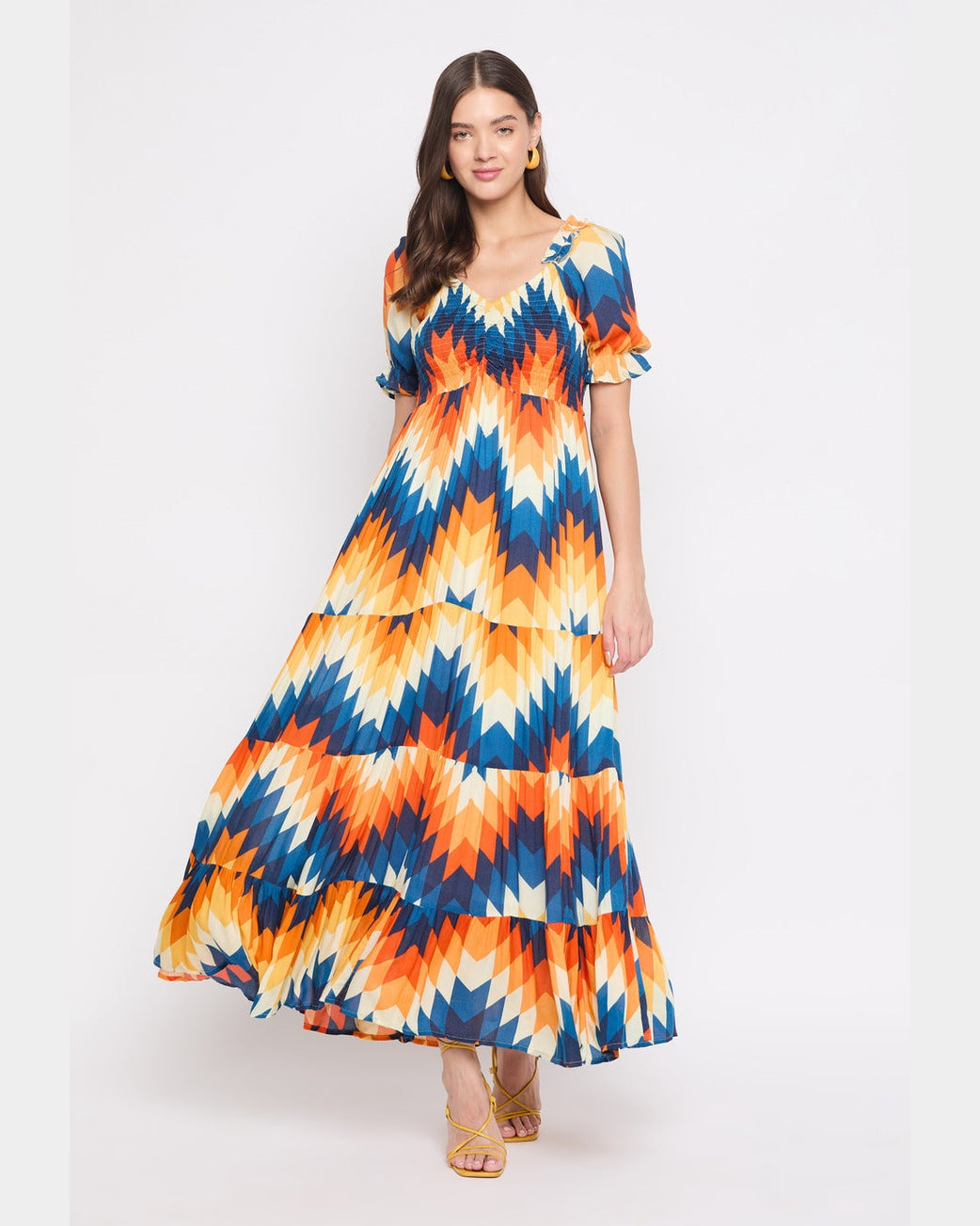 rayon crepe maxi dress