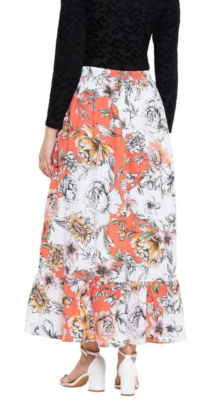 Multicolor Floral Polyester Skirt for Women S-XL | GypsieBlu