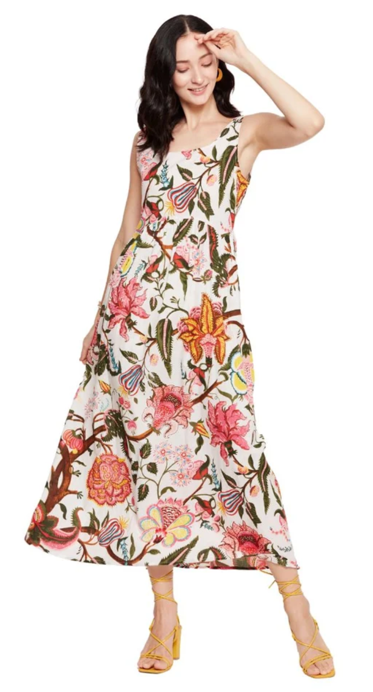 Multicolor Floral Cotton Maxi Dress for Women S-XL | GypsieBlu