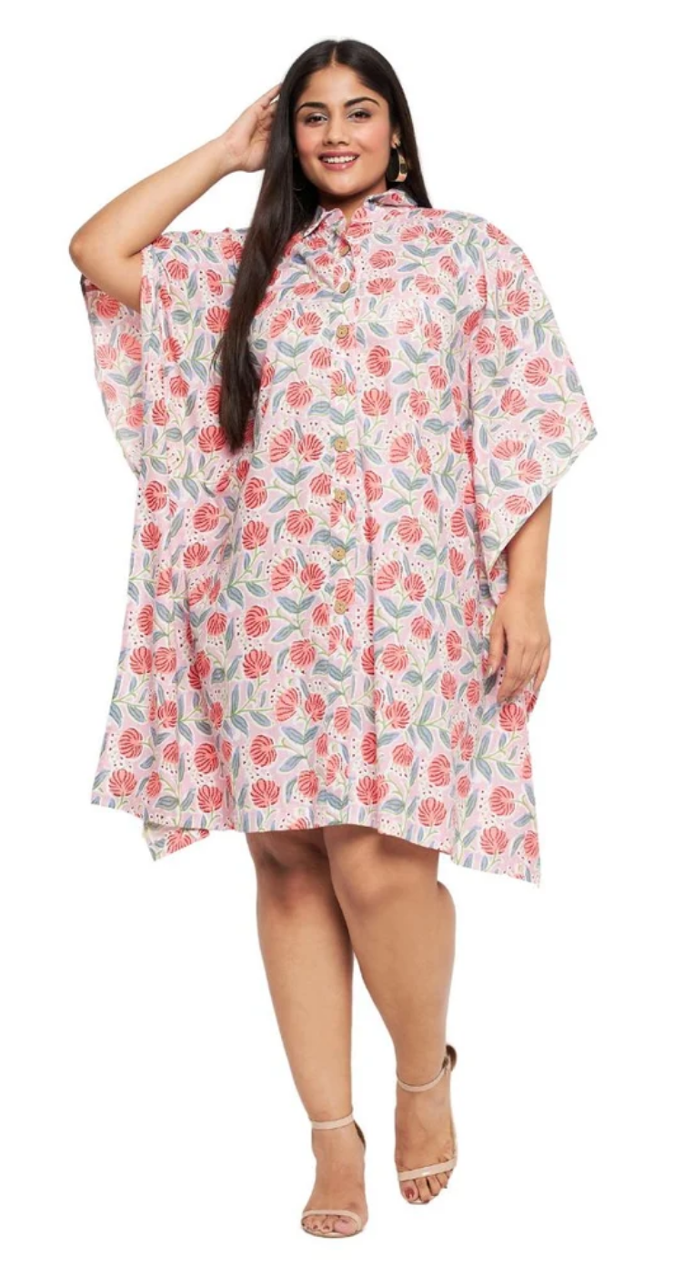 Floral Cotton Plus Size Tunic for Women 1X-3X | GypsieBlu