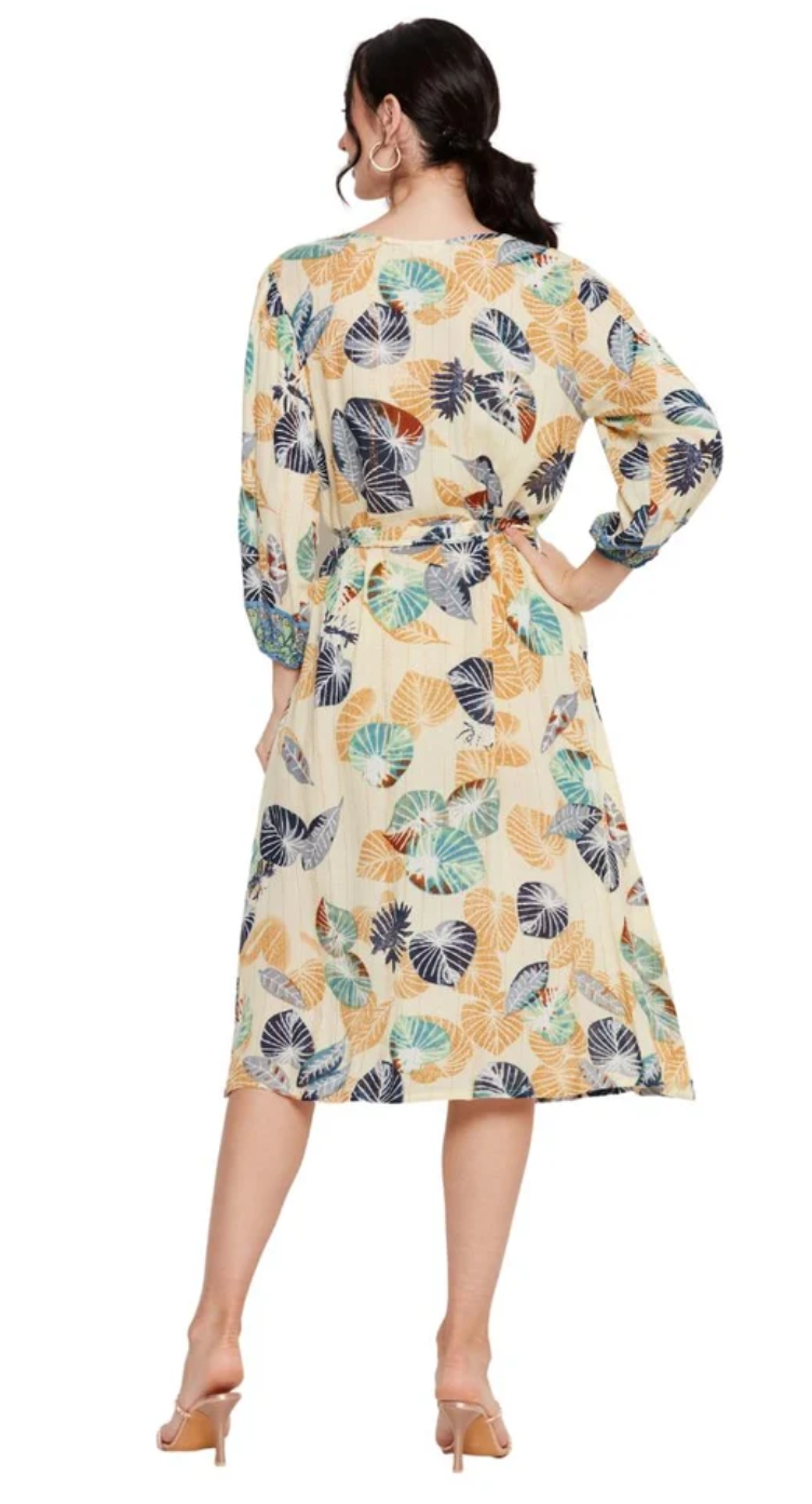 Multicolor Leaf Cotton Dress for Women S-XL | GypsieBlu