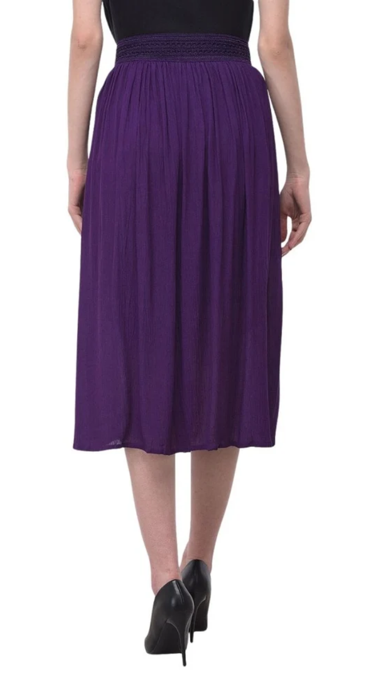 Violet Rayon Skirt for Women S-XL | GypsieBlu