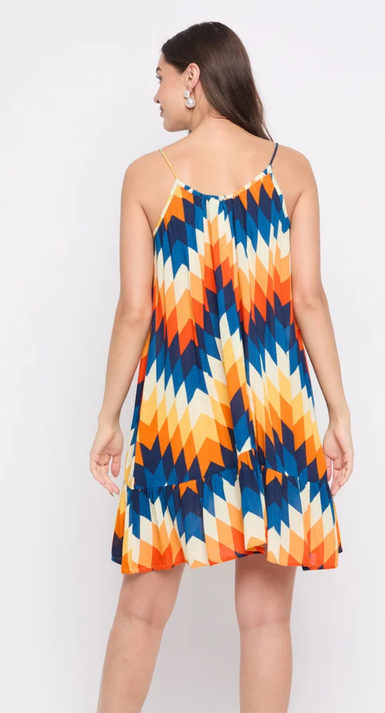 Multicolor Digital Print Rayon Dress for Women S-XL | GypsieBlu