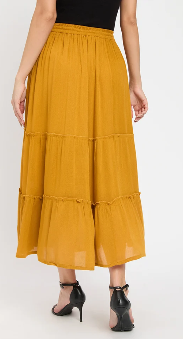 Mustard Rayon Skirt for Women S-XL | GypsieBlu