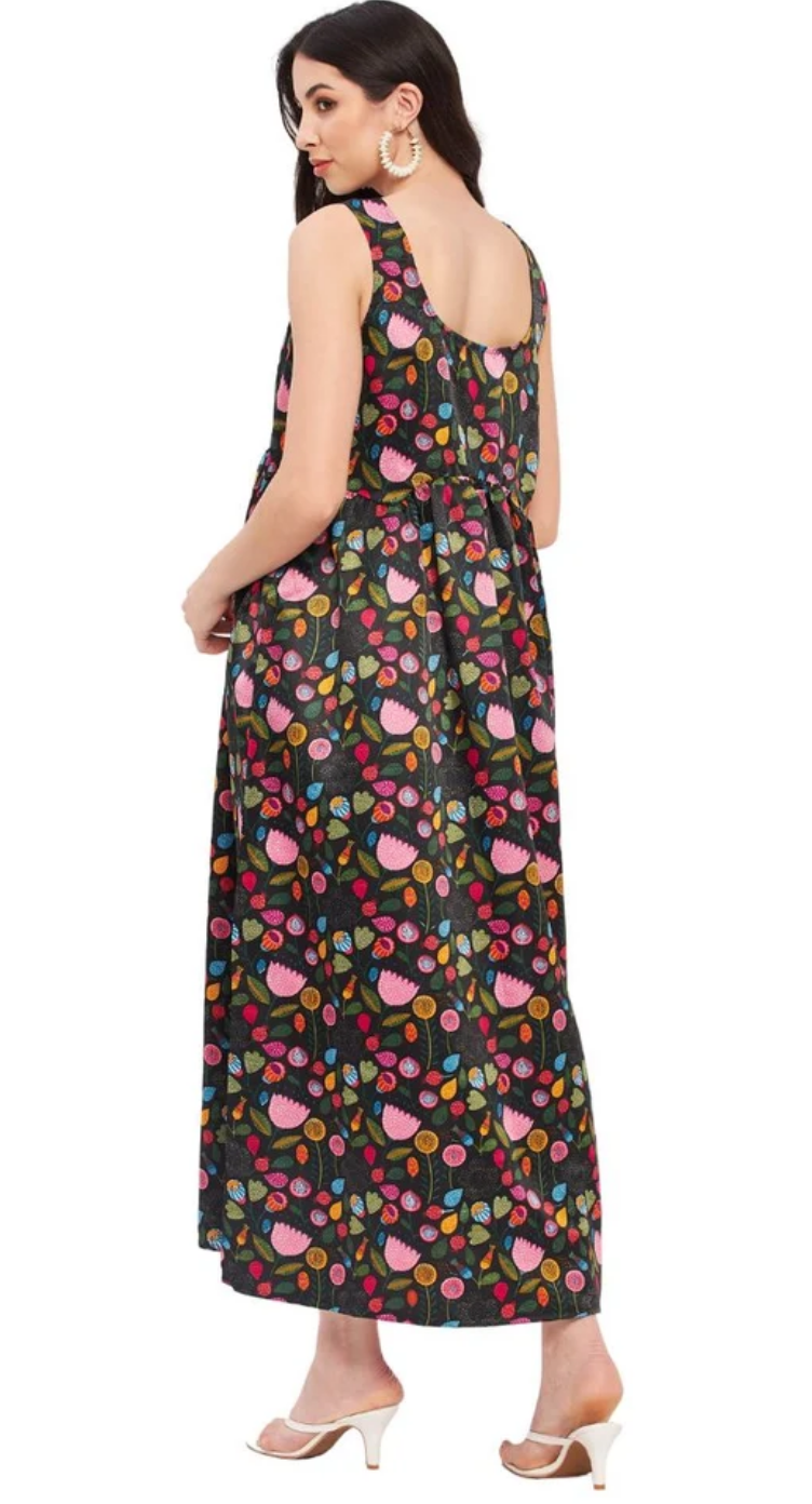 Multicolor Floral Polyester Maxi Dress for Women S-XL | GypsieBlu