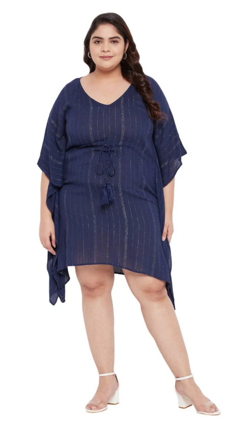 Navy Rayon Plus Size Tunic Tops for Women 1X-3X | GypsieBlu