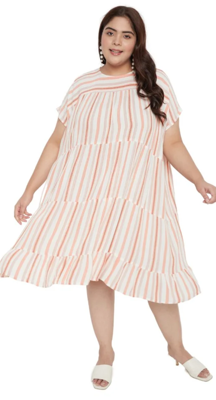 White Striped Cotton Tunic Top for Women S-XL | GypsieBlu