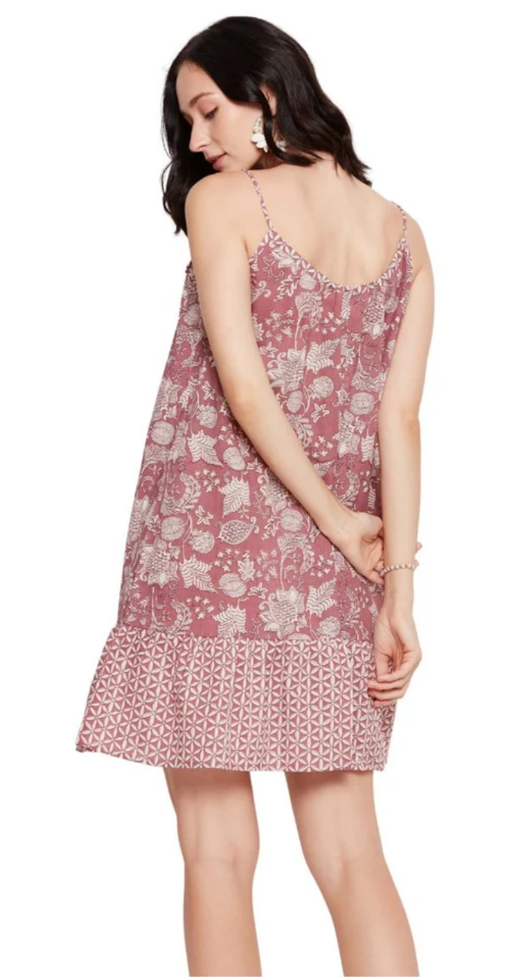 Rust Floral Cotton Dress for Women S-XL | GypsieBlu
