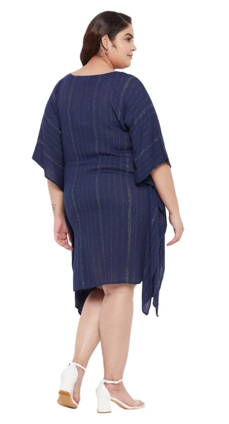 Navy Rayon Plus Size Tunic Tops for Women 1X-3X | GypsieBlu