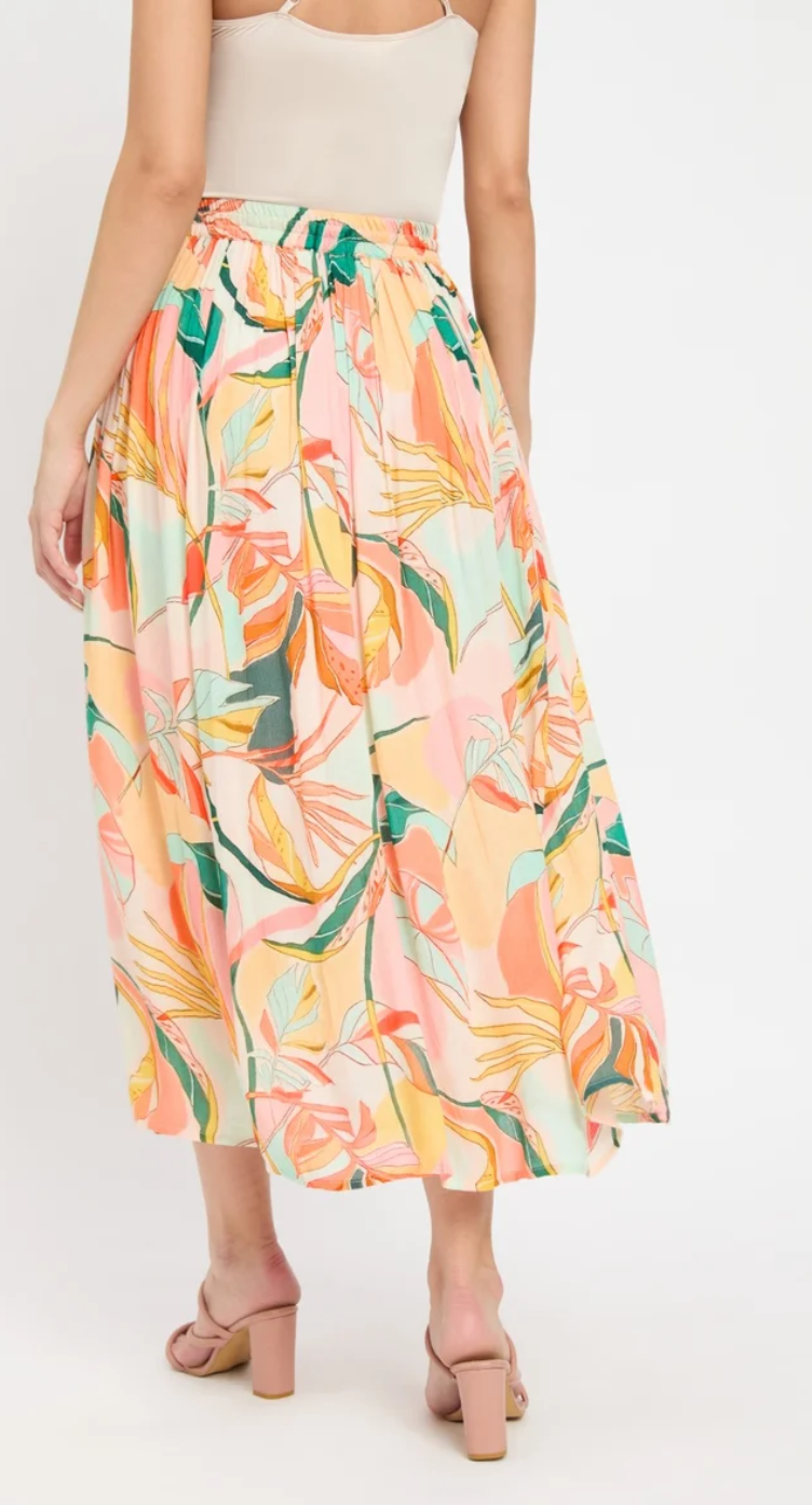Multicolor Abstract Swirl Rayon Skirt for Women S-XL | GypsieBlu