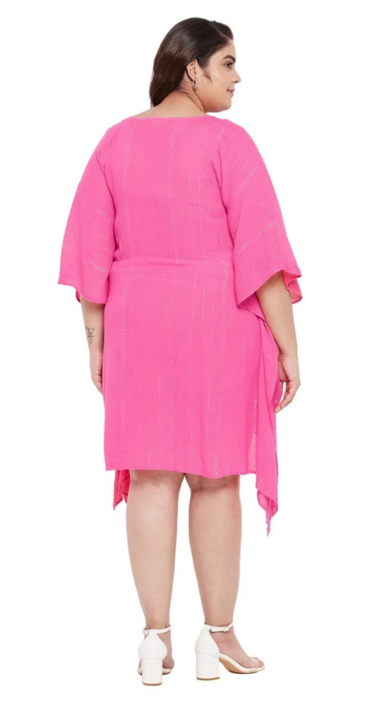 Pink Rayon Plus Size Tunic Tops for Women 1X-3X | GypsieBlu