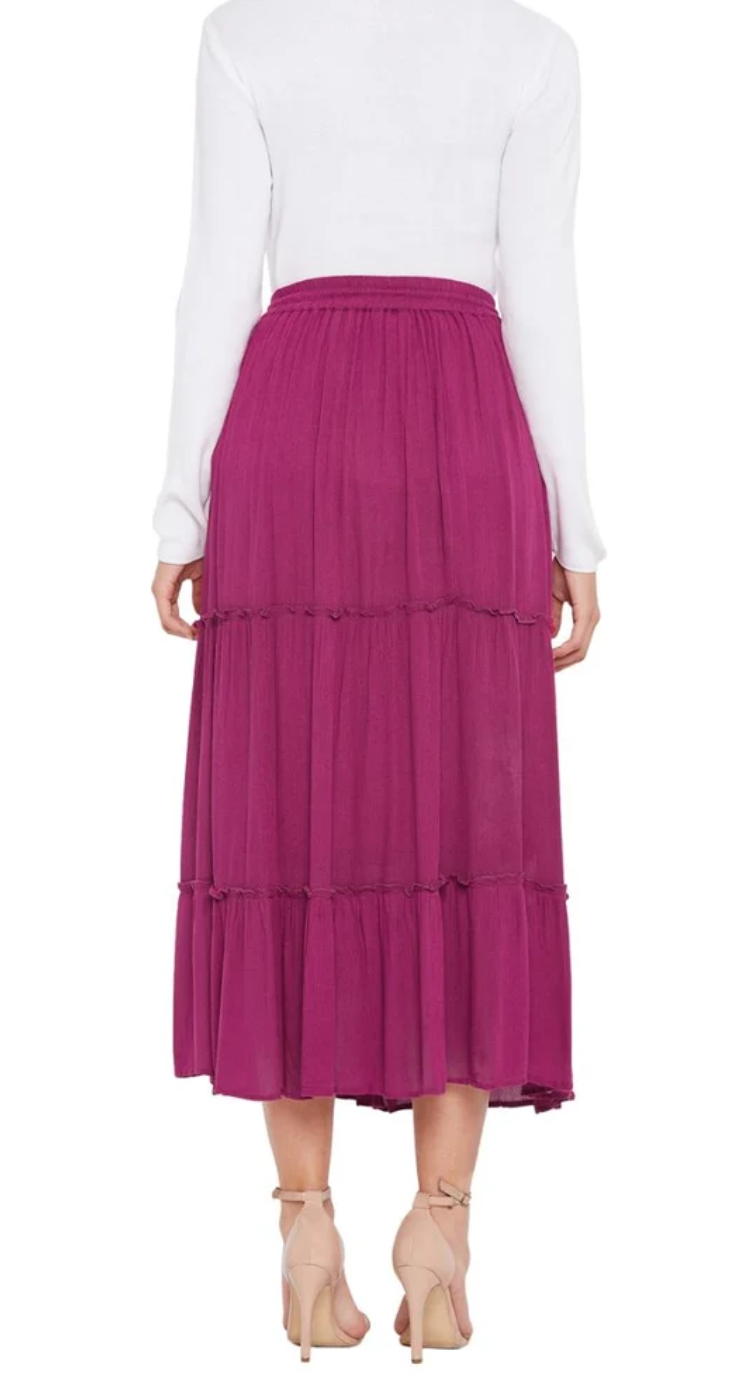 Berry Rayon Skirt for Women S-XL | GypsieBlu