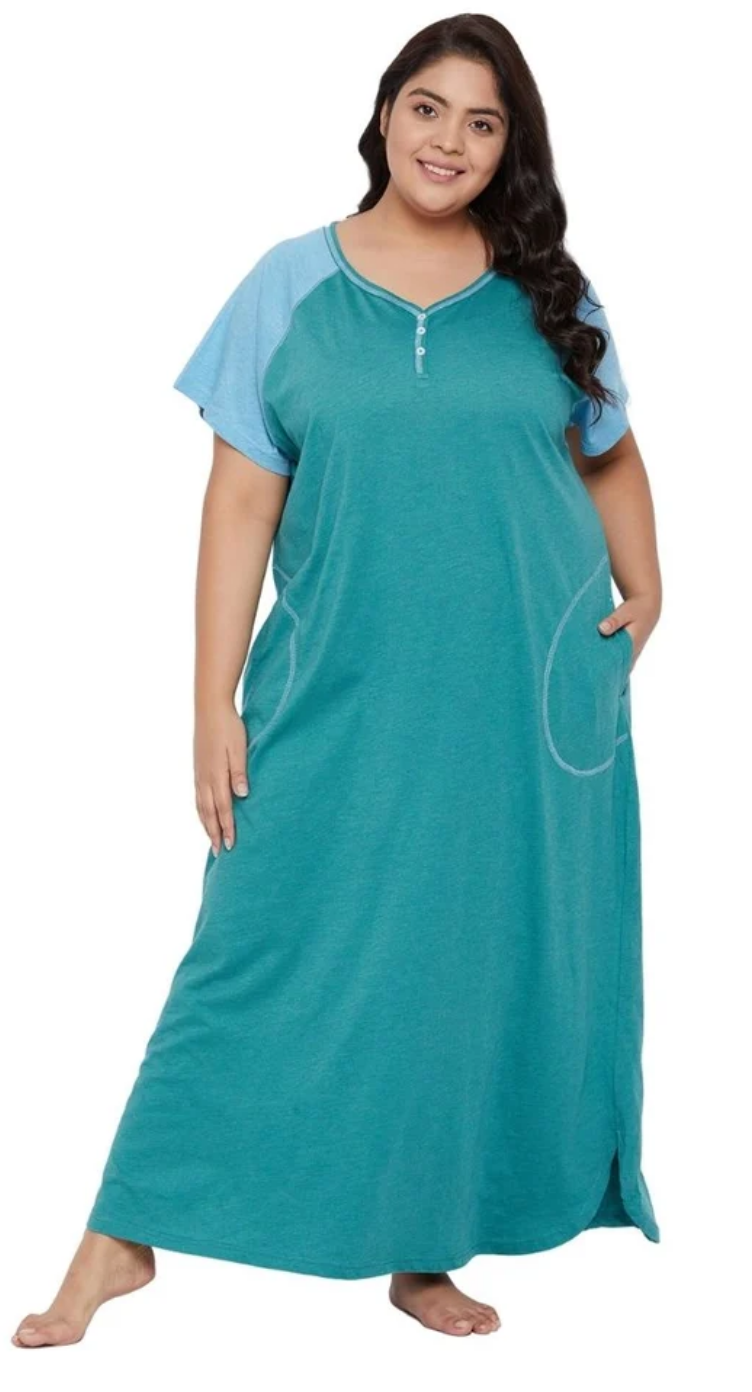 Persian Green Polyester Plus Size Dress for Women 1X-3X | GypsieBlu