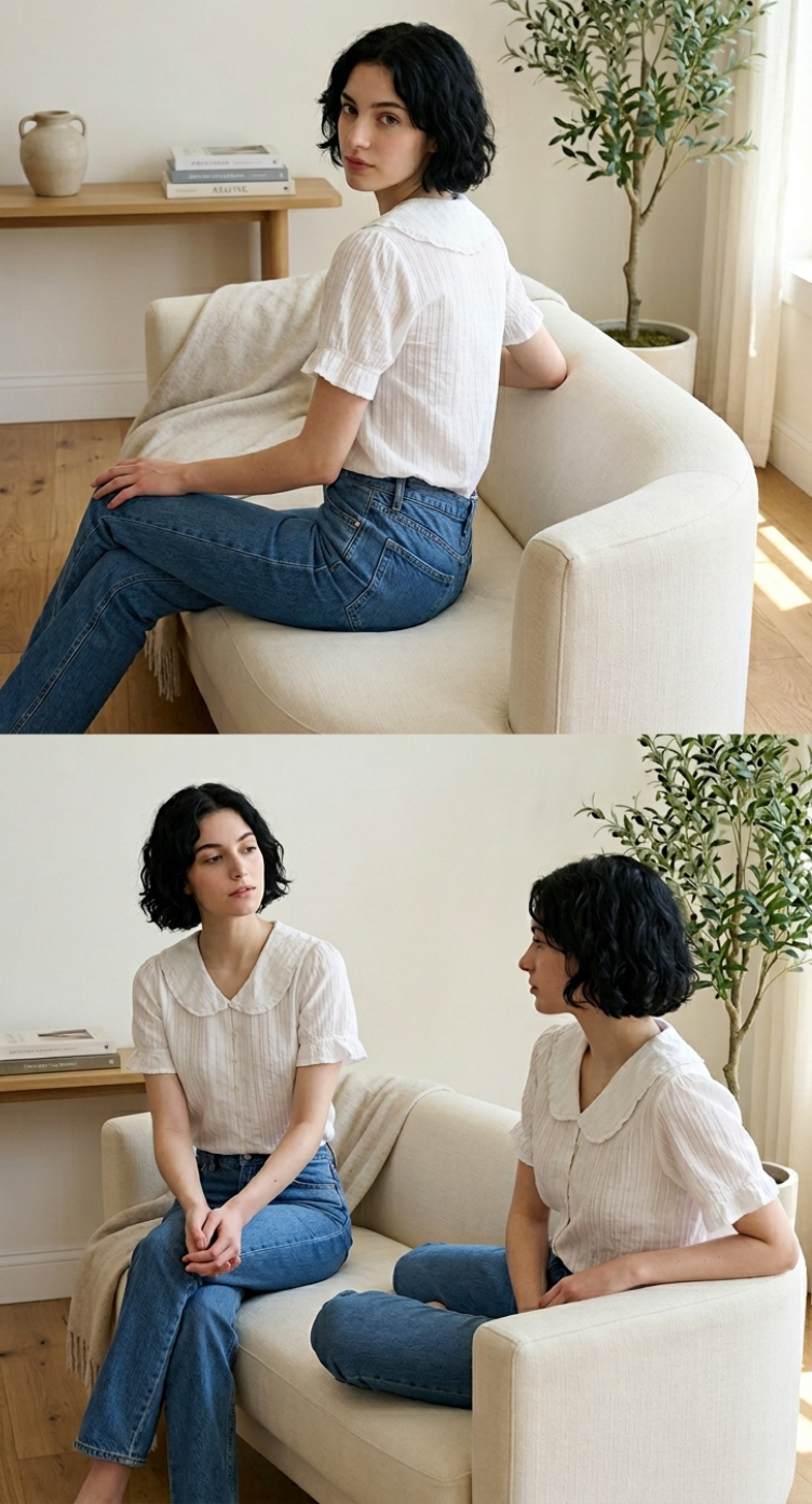 White Cotton Peter Pan Collar Puff Sleeve Women Top Button Down Blouse