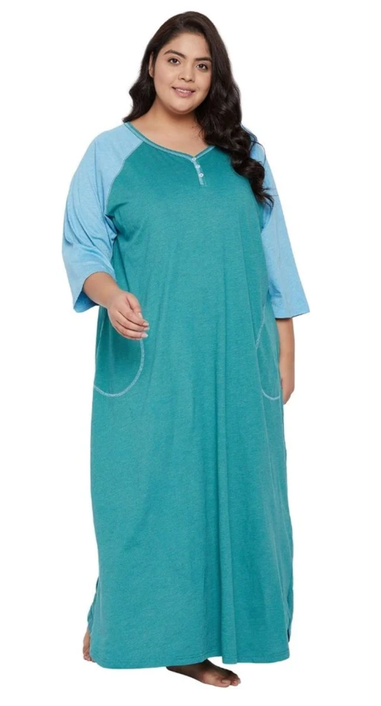 Ice Green Cotton Plus Size Dress for Women 1X-3X | GypsieBlu
